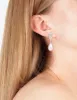 Silver Tear Drop Pearl Drop Earrings sold by lovisa