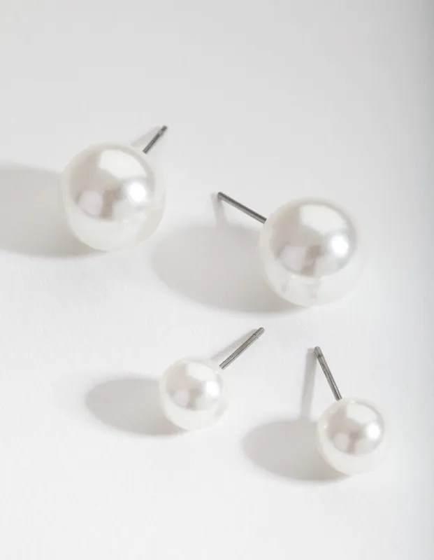 Pearl Stud Earring Pack sold by lovisa