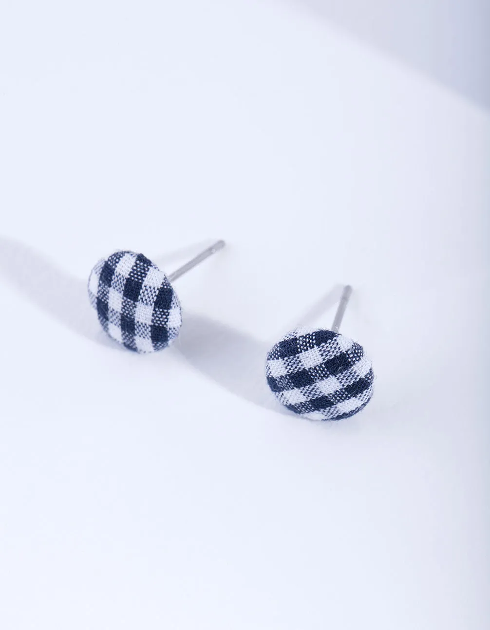 Gingham Button Stud Earrings sold by lovisa product image thumbnail 2