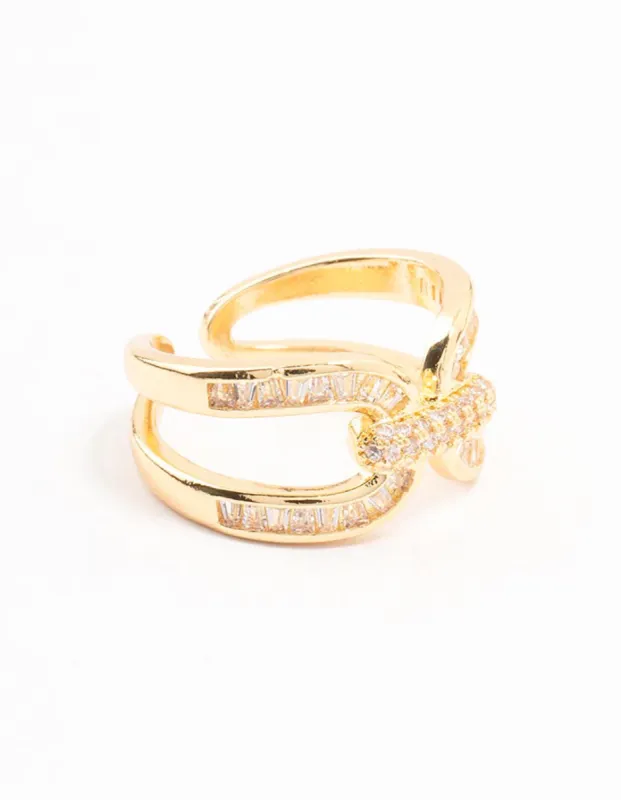 Gold Plated Bag Link Ring sold by lovisa