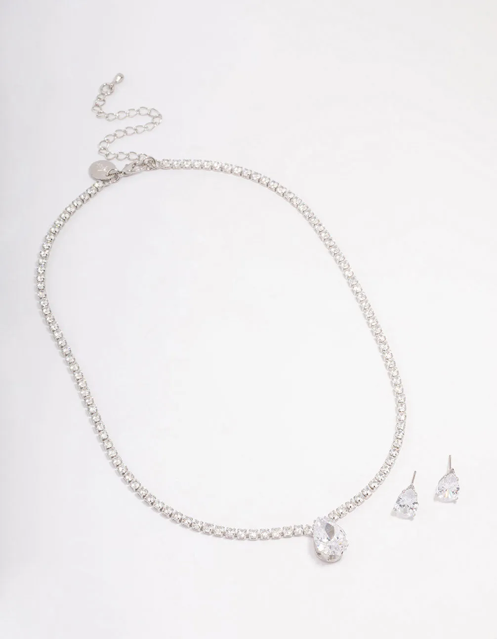 Silver Cubic Zirconia Teardrop Jewellery Set sold by lovisa product image thumbnail 2