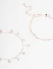 Rose Gold Diamante Tassel Bracelet 4-Pack sold by lovisa