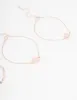 Rose Gold Diamante Tassel Bracelet 4-Pack sold by lovisa
