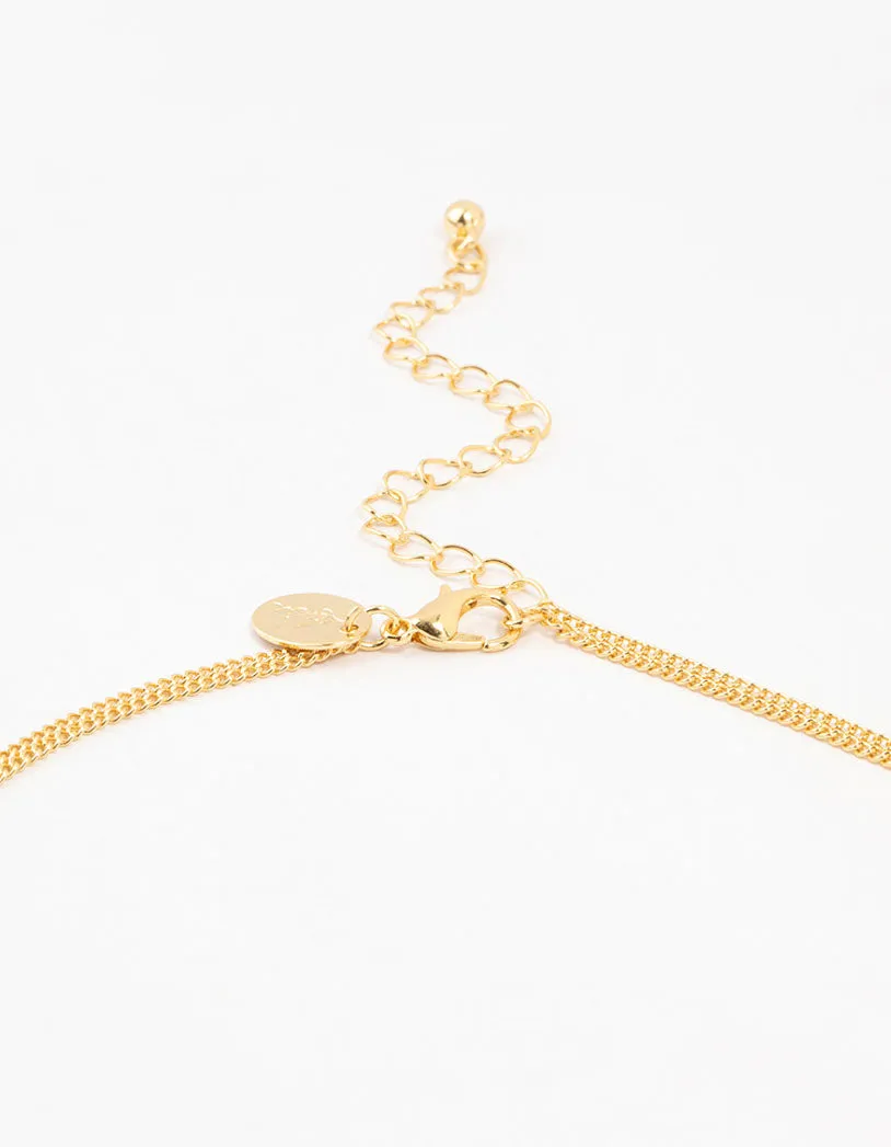Gold Plated Evil Eye Chain Layered Necklace sold by lovisa product image thumbnail 3