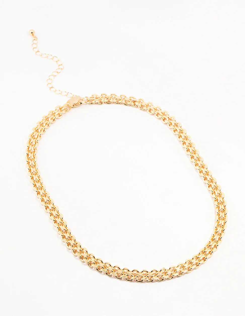 Gold Plated Weave Flat Chain Necklace sold by lovisa product image thumbnail 2