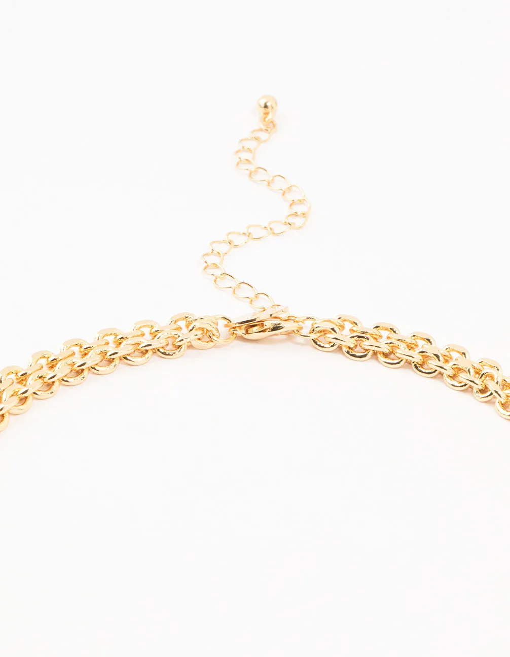 Gold Plated Weave Flat Chain Necklace sold by lovisa product image thumbnail 3