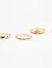 Gold Plated Textured Metal Rings 5-Pack sold by lovisa