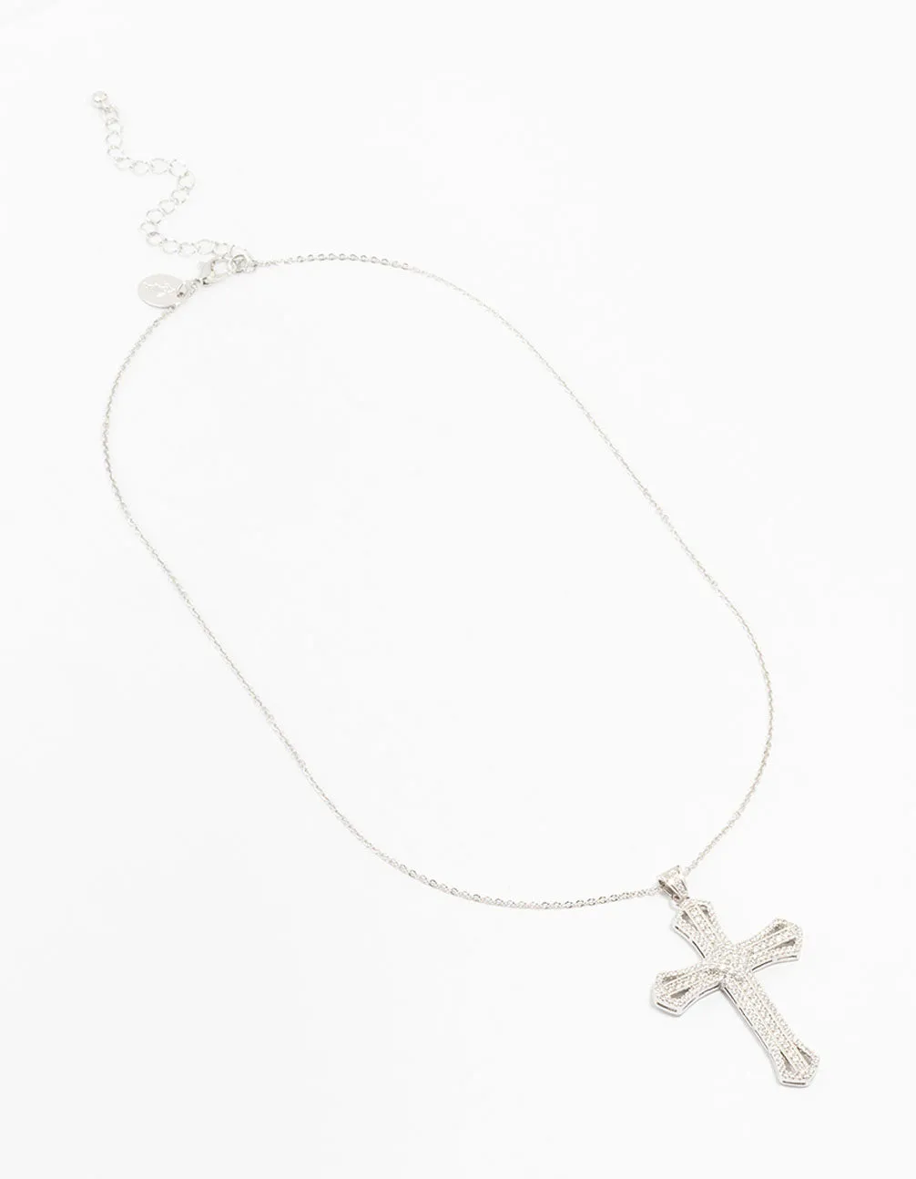 Silver Cubic Zirconia Radiant Cross Necklace sold by lovisa product image thumbnail 2