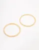 Gold Plated Twisted Bangles 2-Pack sold by lovisa