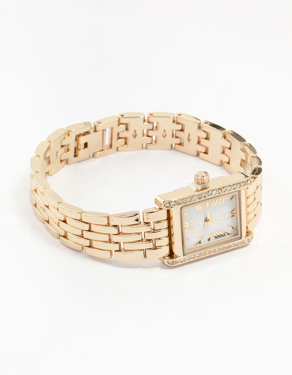 Gold Diamante Rectangle Watch sold by lovisa product image thumbnail 3