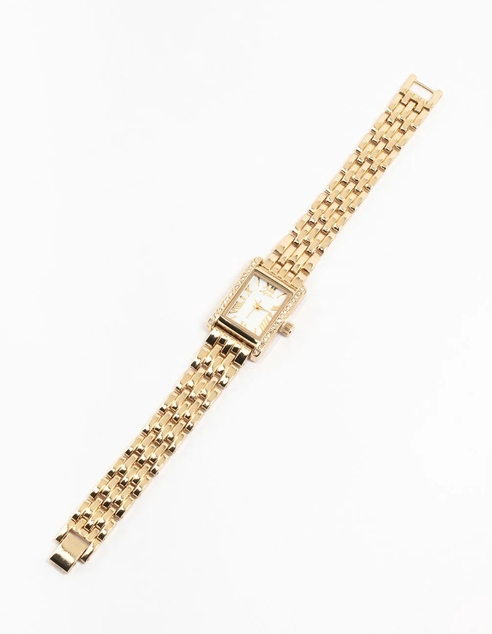 Gold Diamante Rectangle Watch sold by lovisa product image thumbnail 2