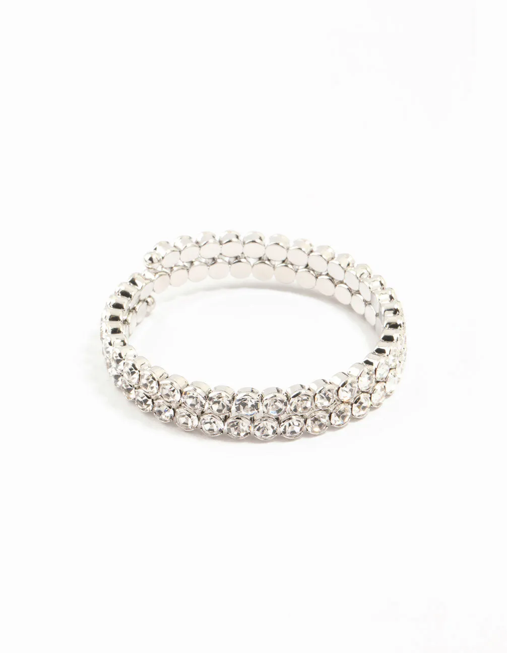 Silver Diamante Bangle sold by lovisa