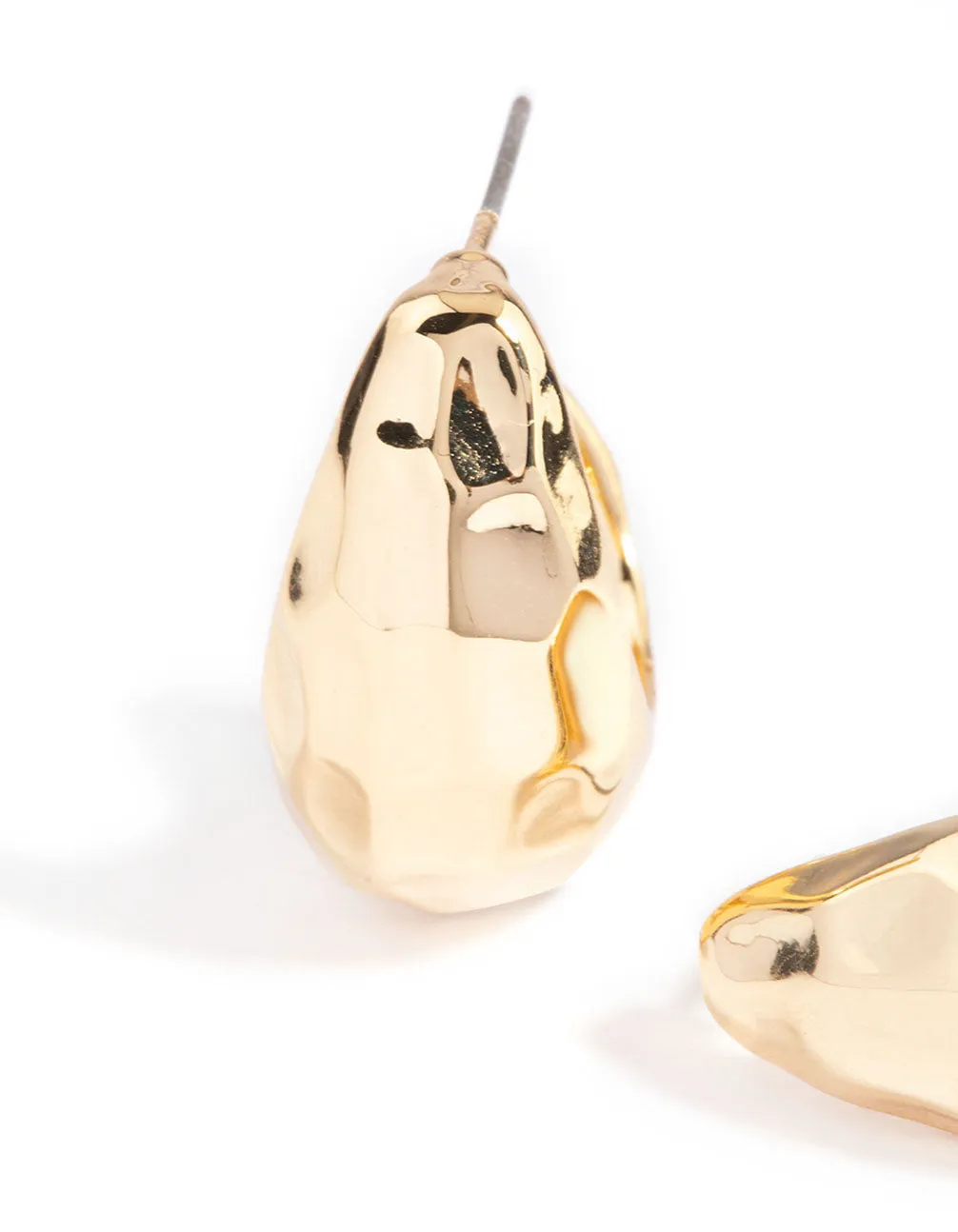 Gold Plated Textured Bold Hoop Earrings sold by lovisa product image thumbnail 2