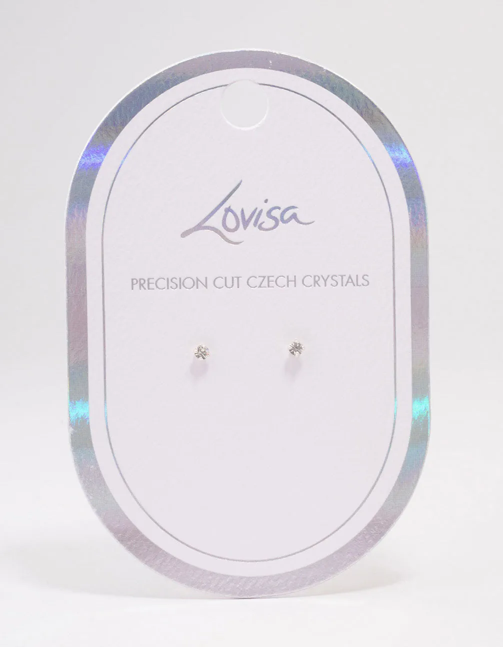 Silver Mini Crystal Stud Earrings sold by lovisa product image thumbnail 2