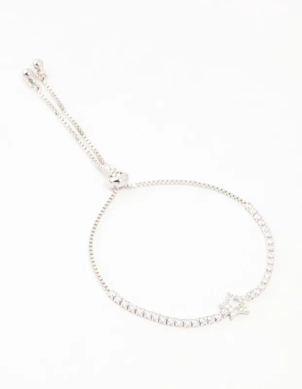 Silver Cubic Zirconia Tennis Bracelet sold by lovisa