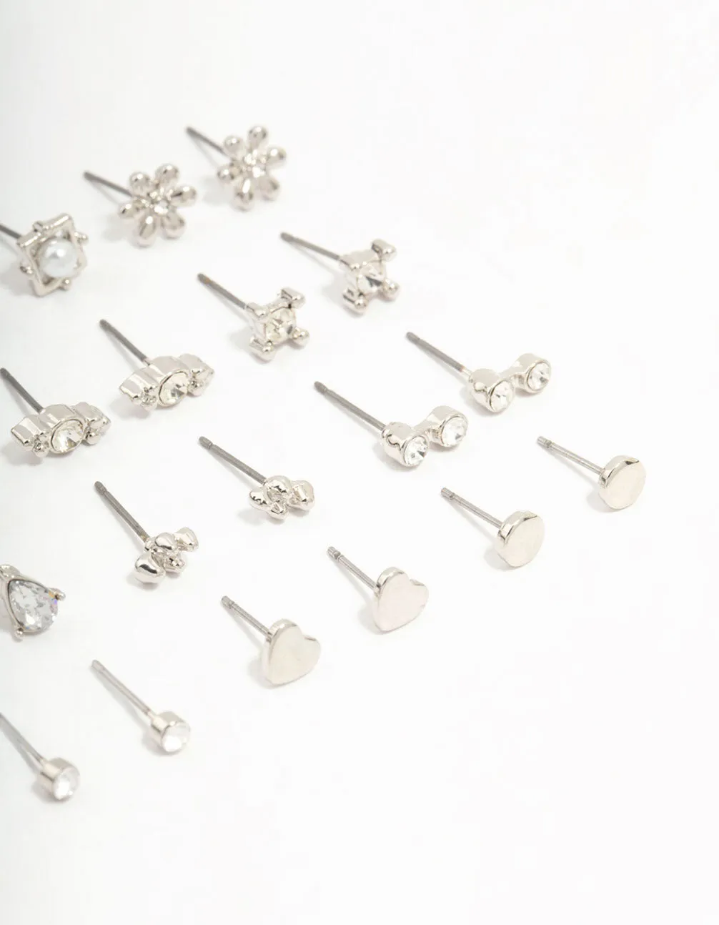Silver Diamante Stud Earrings 12-Pack sold by lovisa product image thumbnail 2