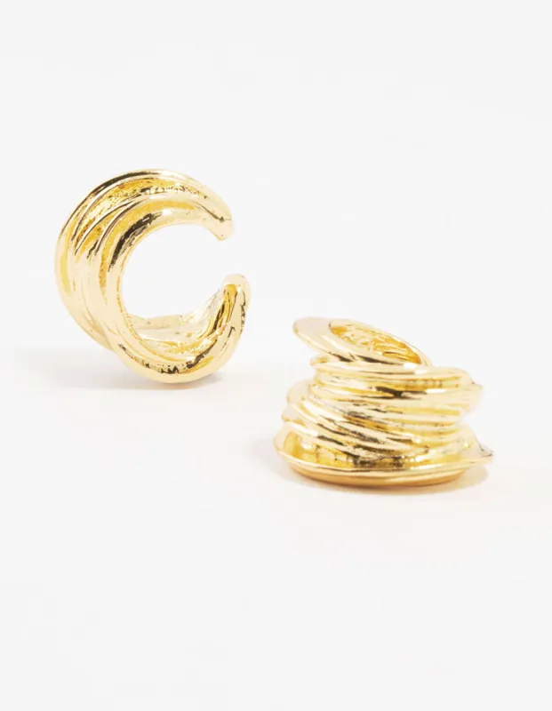 Gold Plated Wire Cuff Earrings sold by lovisa