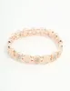 Rose Gold Bezel Disc & Diamante Stretch Bracelet sold by lovisa