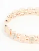 Rose Gold Bezel Disc & Diamante Stretch Bracelet sold by lovisa