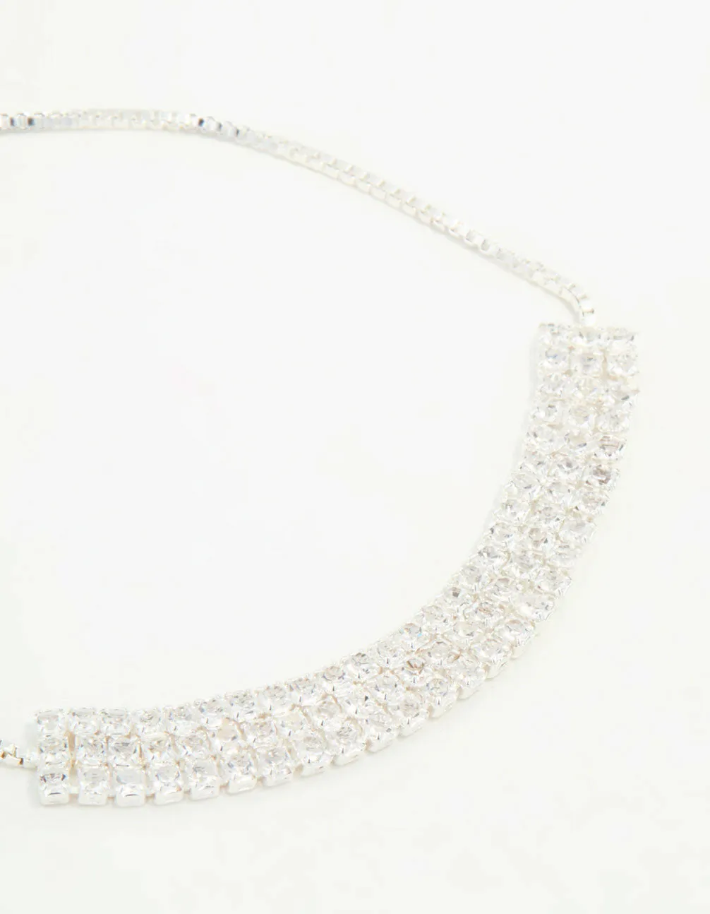 Silver Diamante Thick Cup chain Toggle Bracelet sold by lovisa product image thumbnail 2