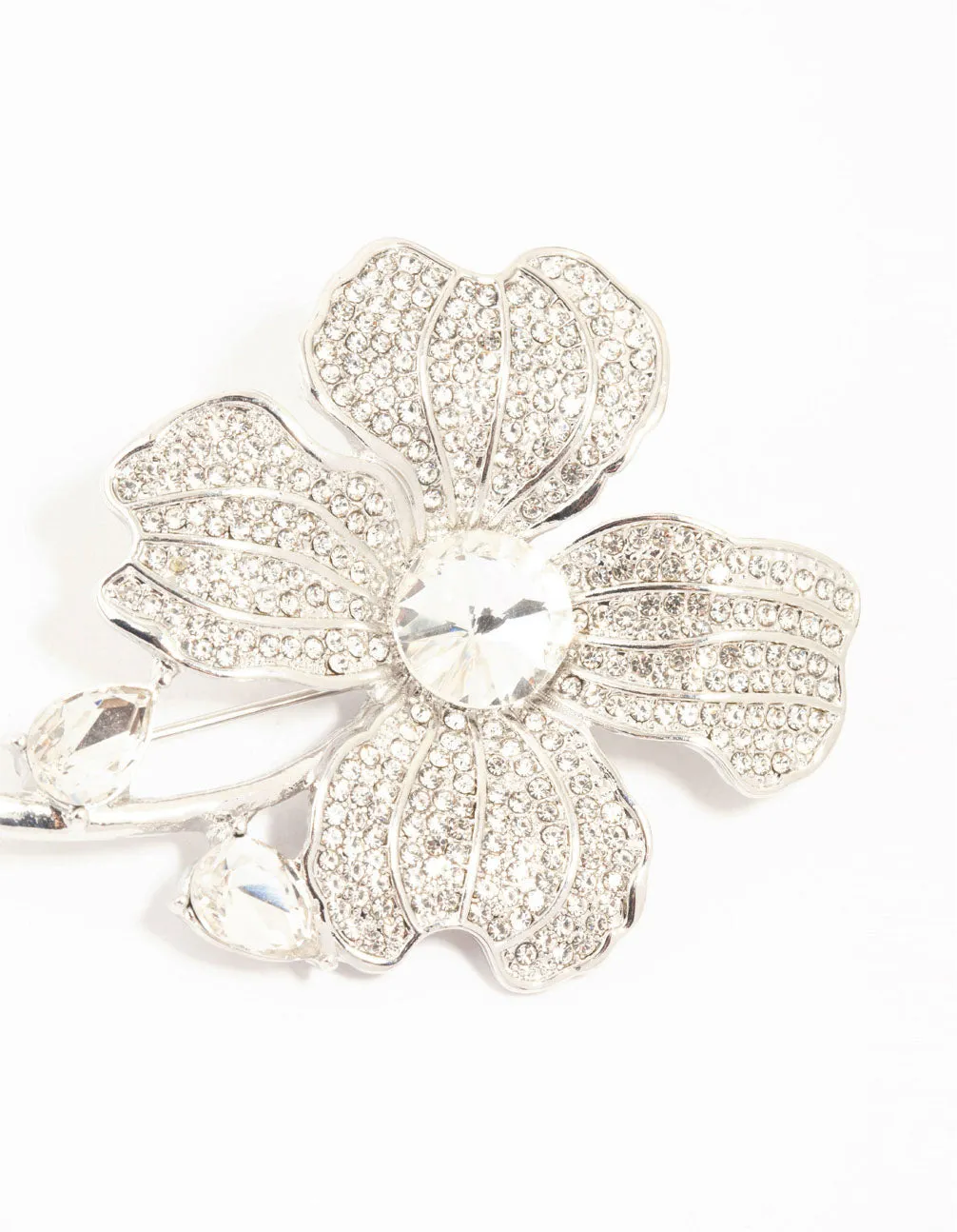 Silver Diamante Flower Brooch sold by lovisa product image thumbnail 2