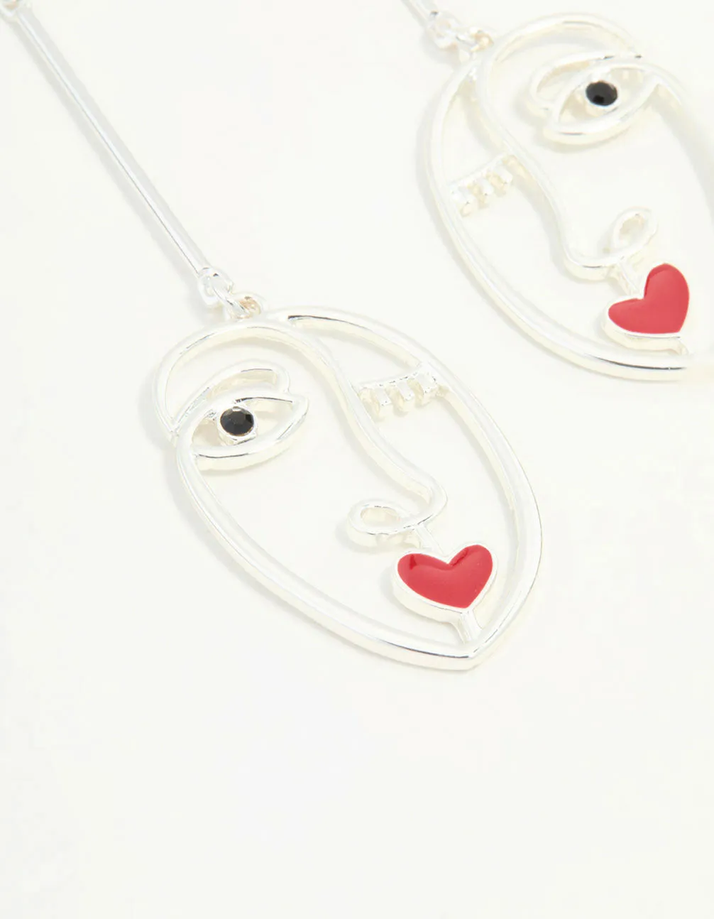 Silver Diamante Face Drop Earrings sold by lovisa product image thumbnail 2