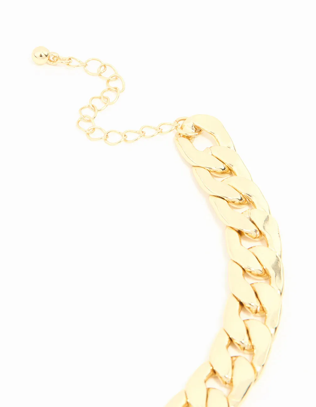 Gold Plated Flat Curb Chain Bracelet sold by lovisa product image thumbnail 3