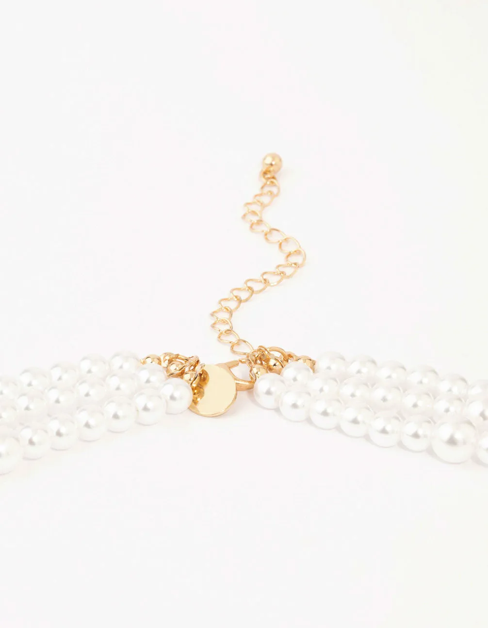 Beaded Alternating Pearl Metal Gold Necklace sold by lovisa product image thumbnail 2