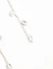 Silver Dainty Diamante Leaf Drop Earrings sold by lovisa