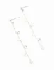 Silver Dainty Diamante Leaf Drop Earrings sold by lovisa