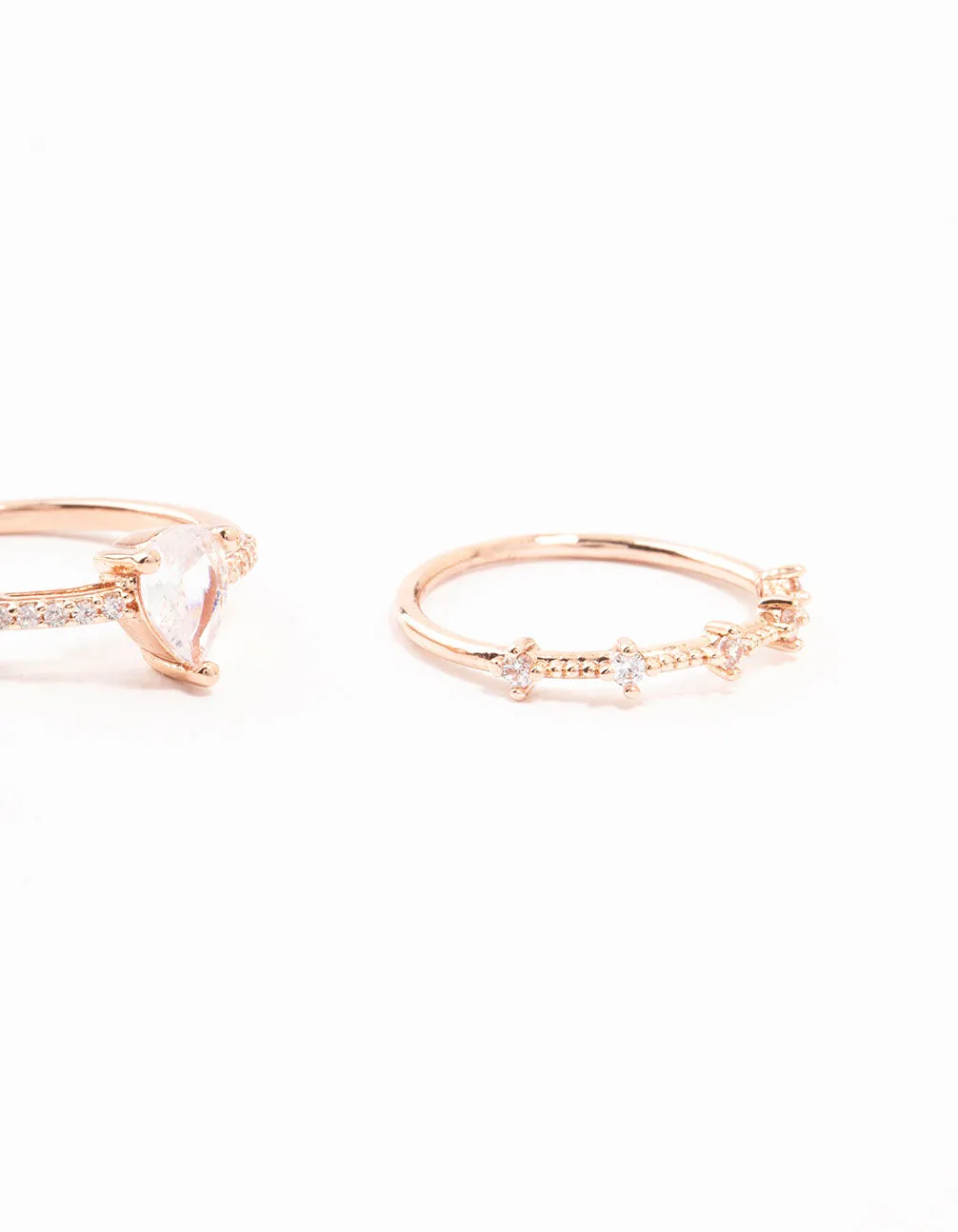 Rose Gold Plated Elegant Pear Stacking Rings 3-Pack sold by lovisa product image thumbnail 3