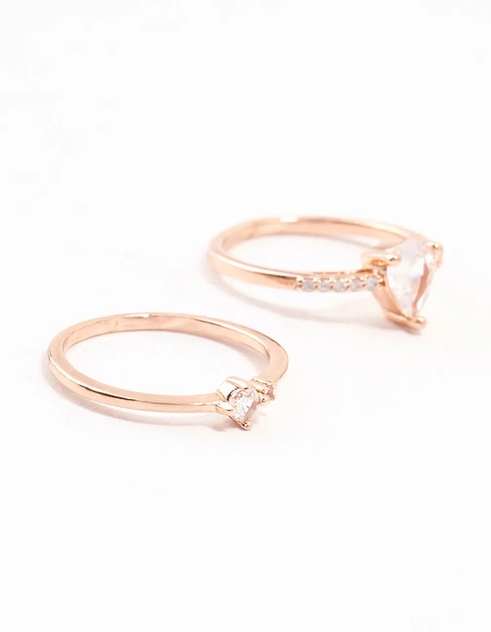Rose Gold Plated Elegant Pear Stacking Rings 3-Pack sold by lovisa product image thumbnail 2