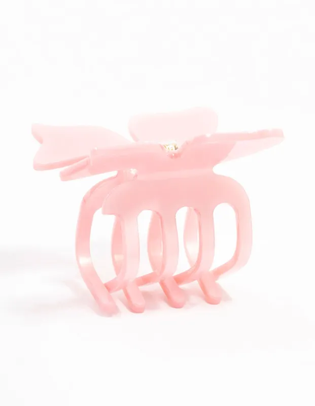 Small Acrylic Bow Claw Clip sold by lovisa