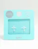 Sterling Silver Marquise Cubic Zirconia Cross Stud Earrings sold by lovisa