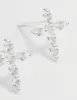 Sterling Silver Marquise Cubic Zirconia Cross Stud Earrings sold by lovisa