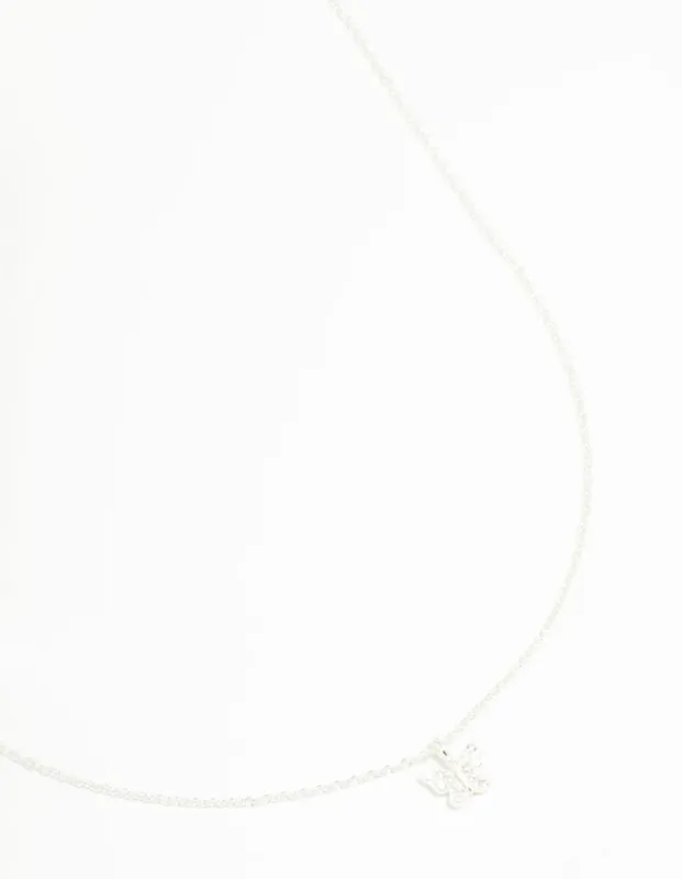 Sterling Silver Cubic Zirconia Mini Butterfly Necklace sold by lovisa