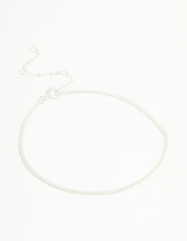 Sterling Silver Box Chain Bracelet sold by lovisa
