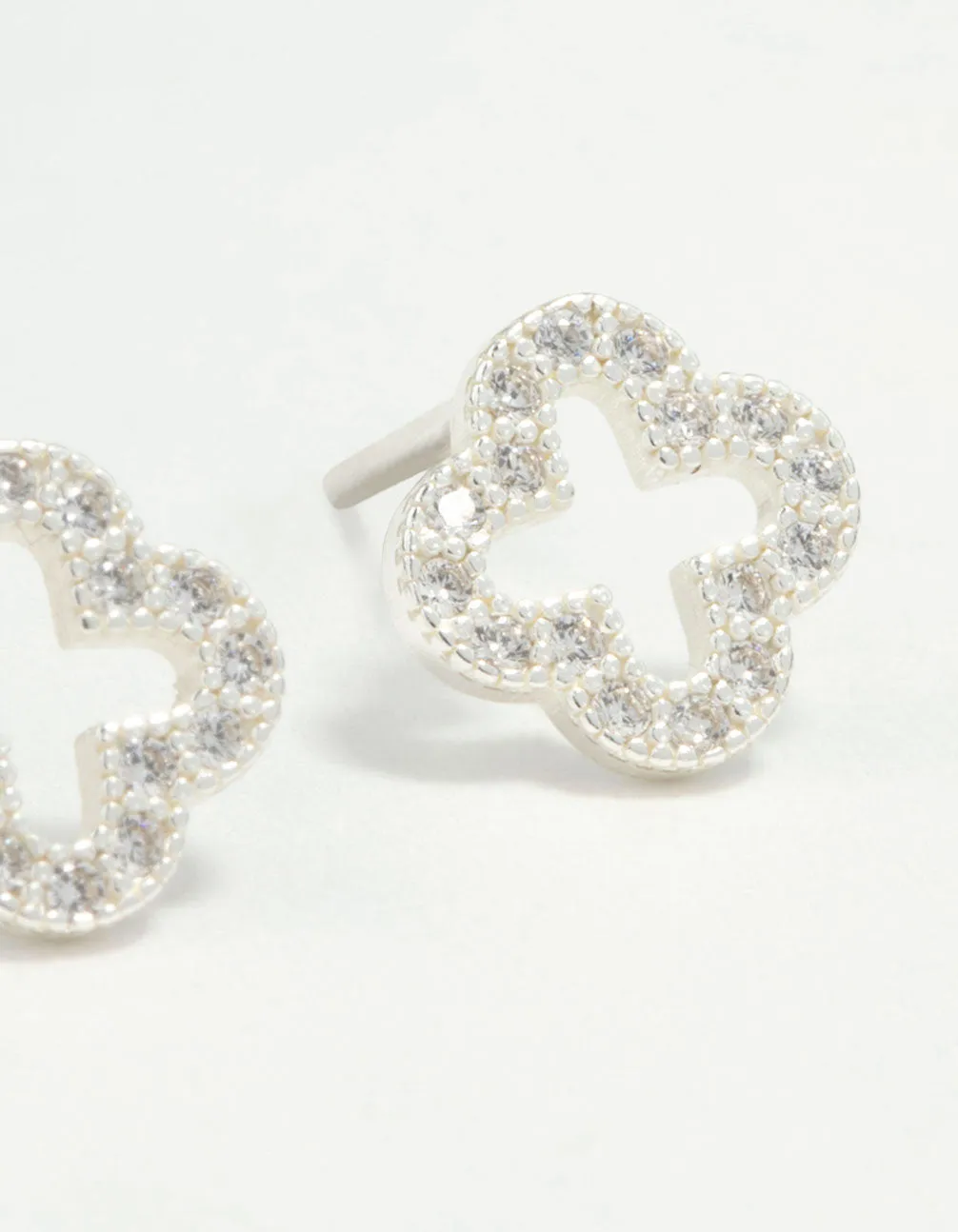 Sterling Silver Cubic Zirconia Flower Stud Earrings sold by lovisa product image thumbnail 4