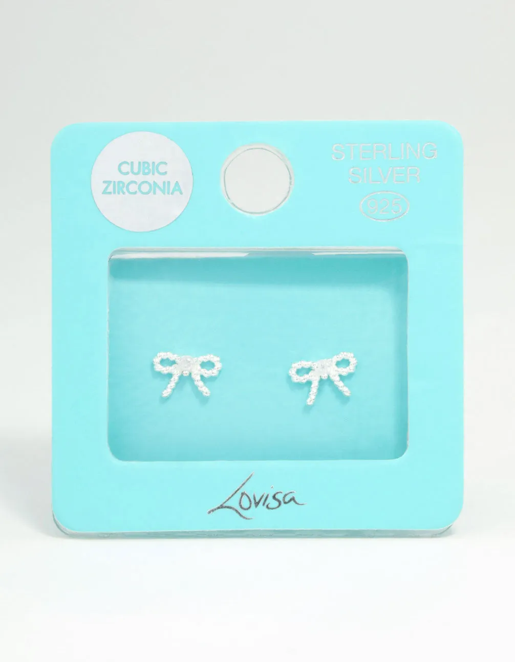 Sterling Silver Textured Bow Stud Earrings sold by lovisa product image thumbnail 4