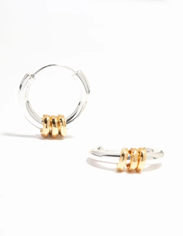 Gold & Silver Plated Rondell Huggie Earrings sold by lovisa