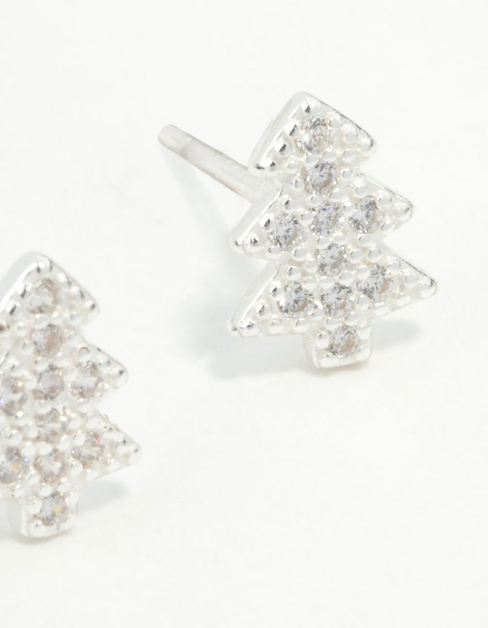 Sterling Silver Cubic Zirconia Tree Stud Earrings sold by lovisa product image thumbnail 2