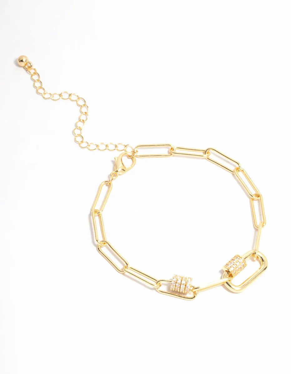 Gold Plated Mini Oval Rondell Link Bracelet sold by lovisa product image thumbnail 4