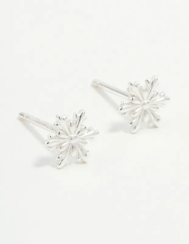 Sterling Silver Snowflake Stud Earrings sold by lovisa