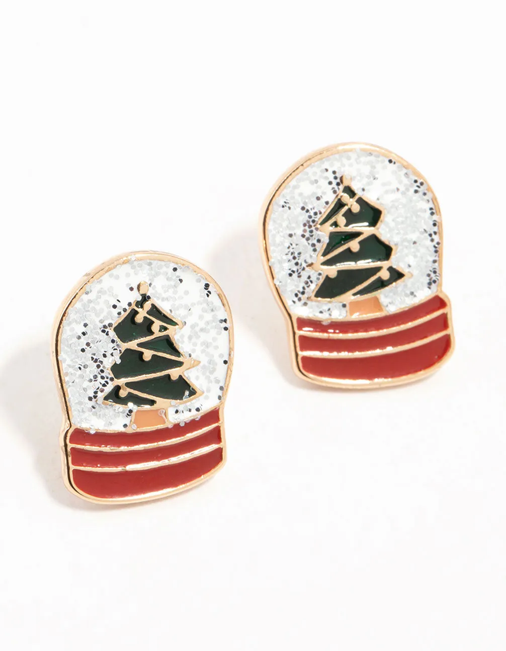 Snow Globe Gold Stud Earrings sold by lovisa