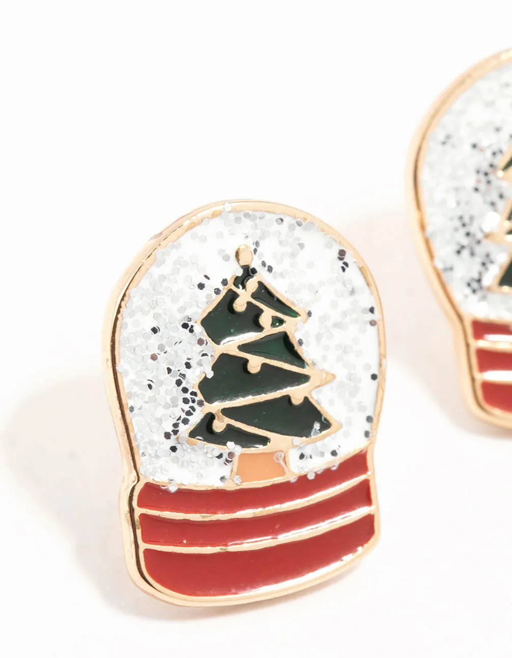 Snow Globe Gold Stud Earrings sold by lovisa product image thumbnail 5
