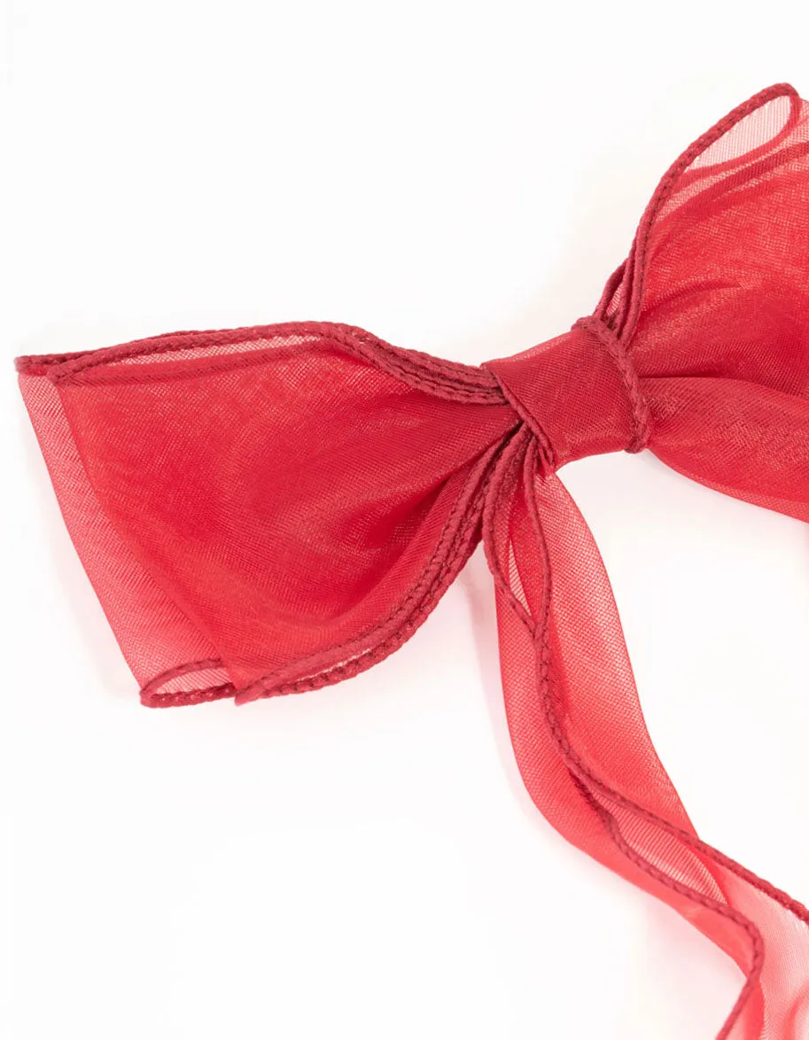 Red Organza Curly Bow Clip sold by lovisa product image thumbnail 2