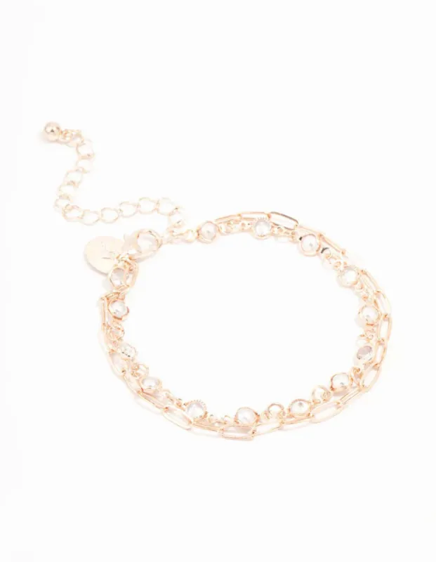 Gold Layered Link Bracelet sold by lovisa