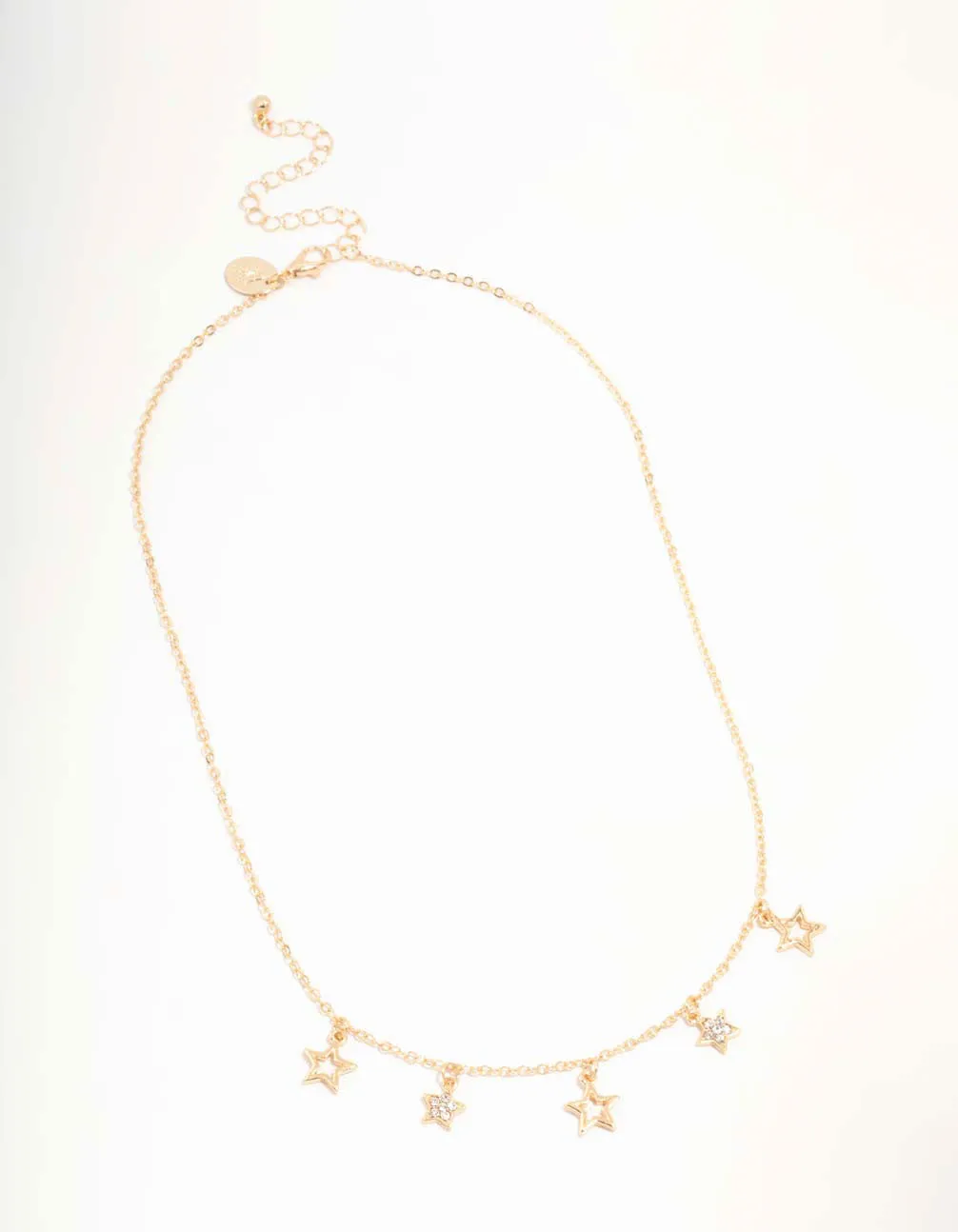 Gold Diamante Star Droplet Necklace sold by lovisa product image thumbnail 2