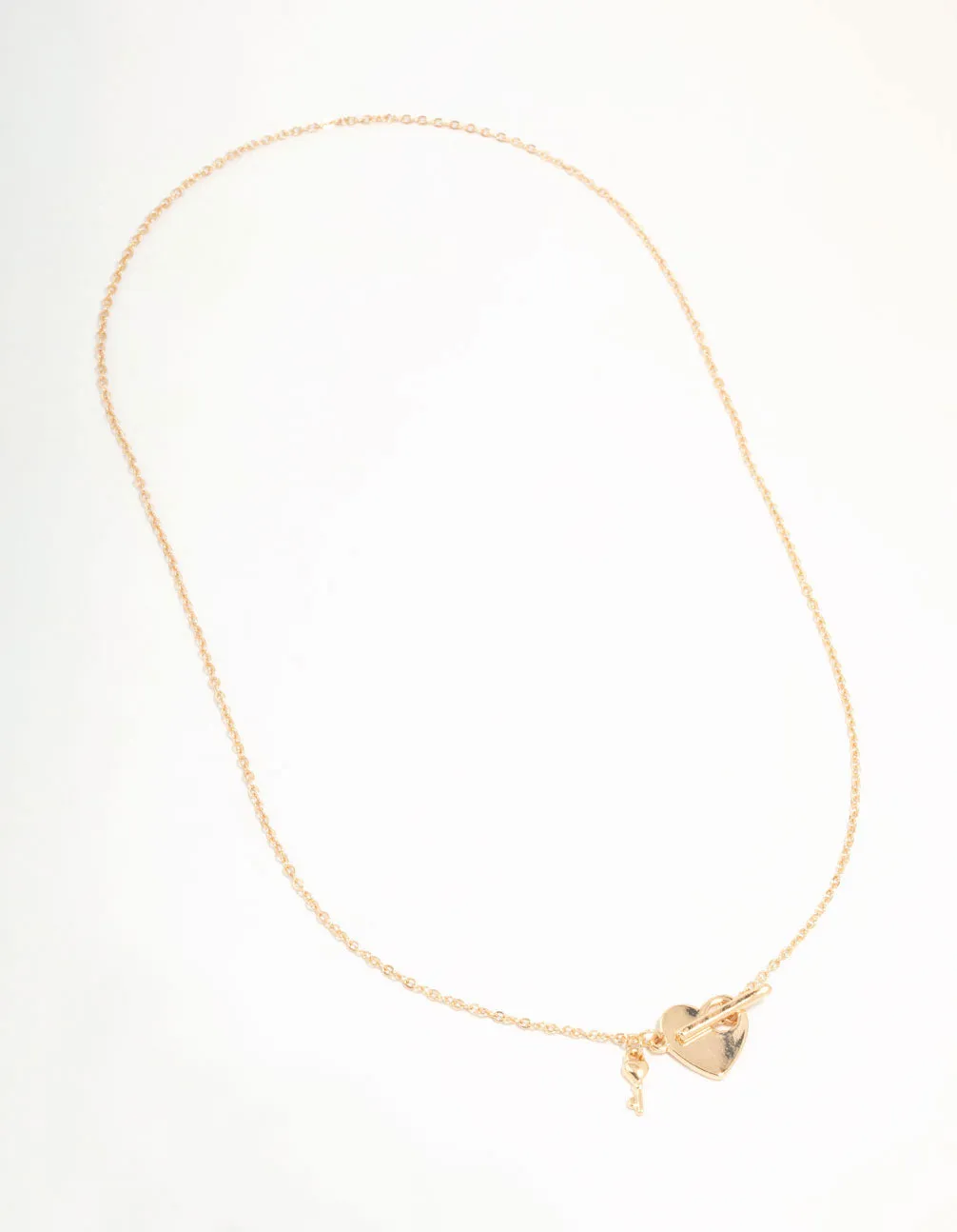 Gold Heart & Key T&O Necklace sold by lovisa product image thumbnail 2