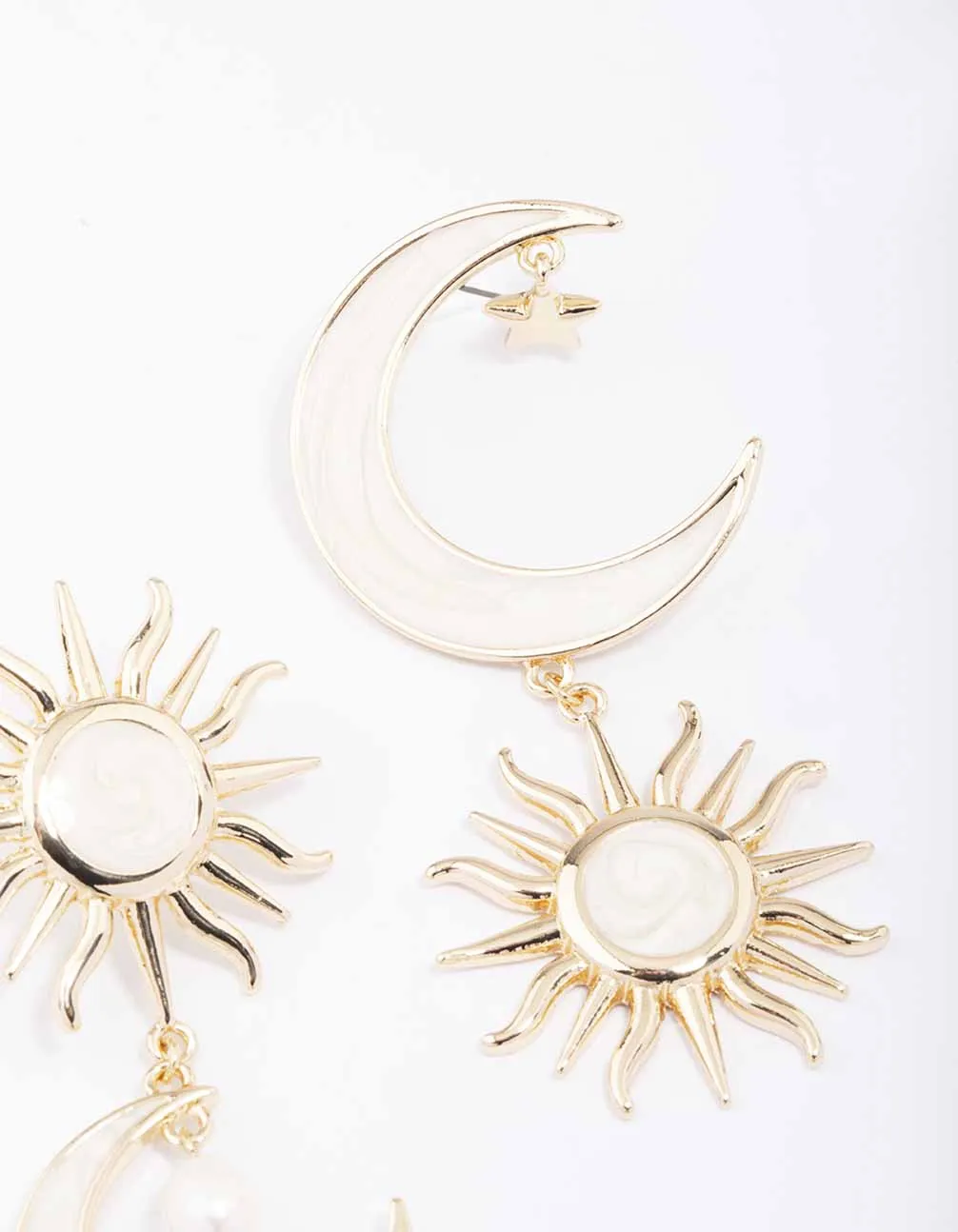 Gold Celestial Marble Drop Earrings sold by lovisa product image thumbnail 3